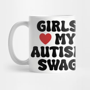 Girls Heart My Autism Swag Funny Girls Love My Autism Swag Mug